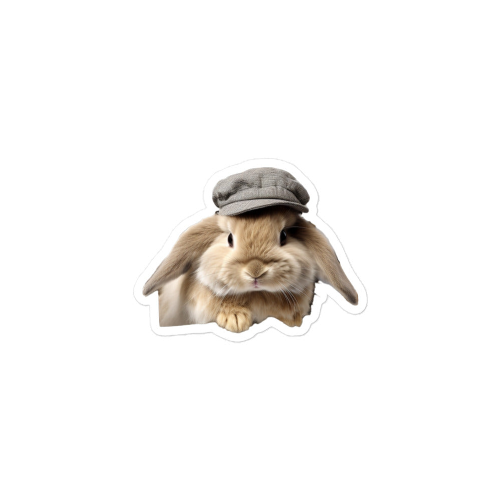 Mini Lop Transit Operator Bunny Sticker - Stickerfy.ai