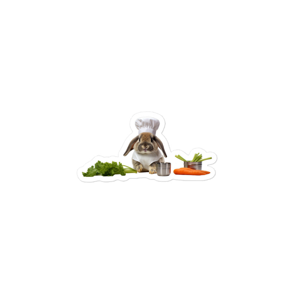 Mini Lop Chef Bunny Sticker - Stickerfy.ai