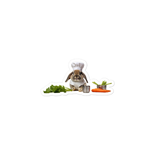 Mini Lop Chef Bunny Sticker - Stickerfy.ai