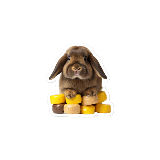 Mini Lop Contractor Bunny Sticker - Stickerfy.ai