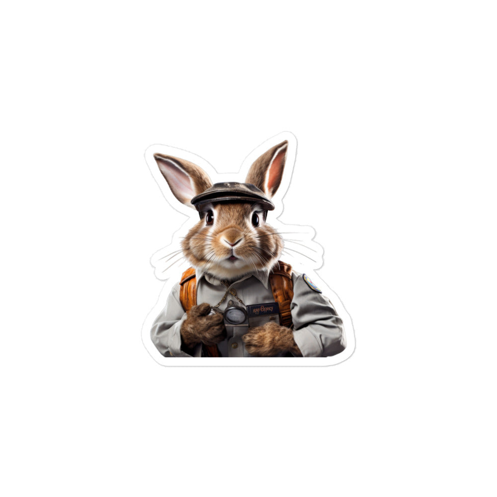 Mini Rex Transit Operator Bunny Sticker - Stickerfy.ai