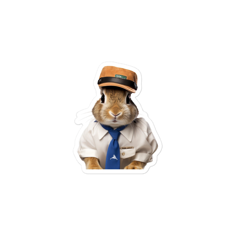 Mini Rex Transit Operator Bunny Sticker - Stickerfy.ai