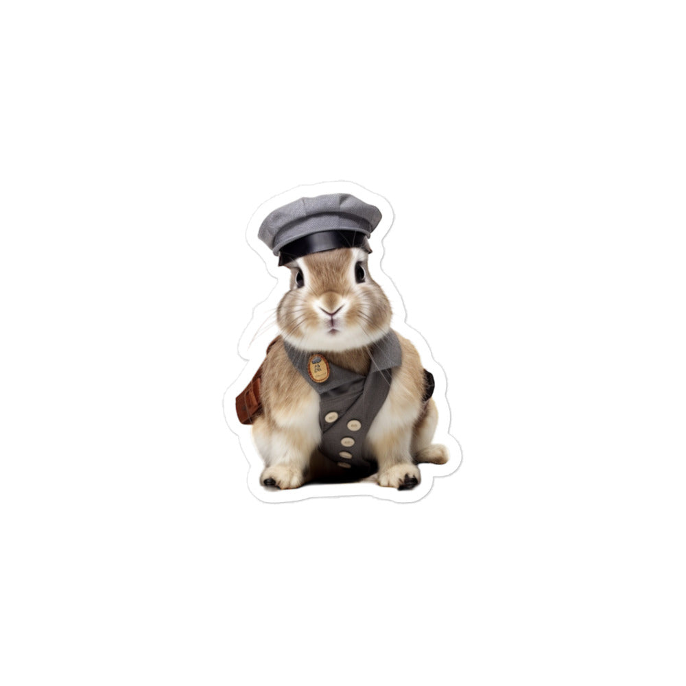 Mini Rex Transit Operator Bunny Sticker - Stickerfy.ai