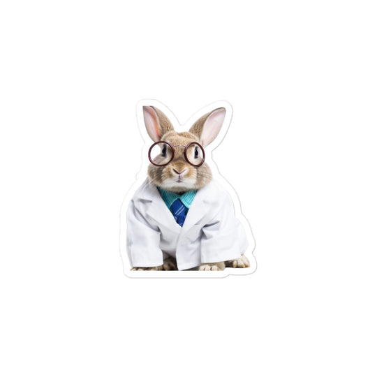 Mini Rex Compassionate Doctor Bunny Sticker - Stickerfy.ai