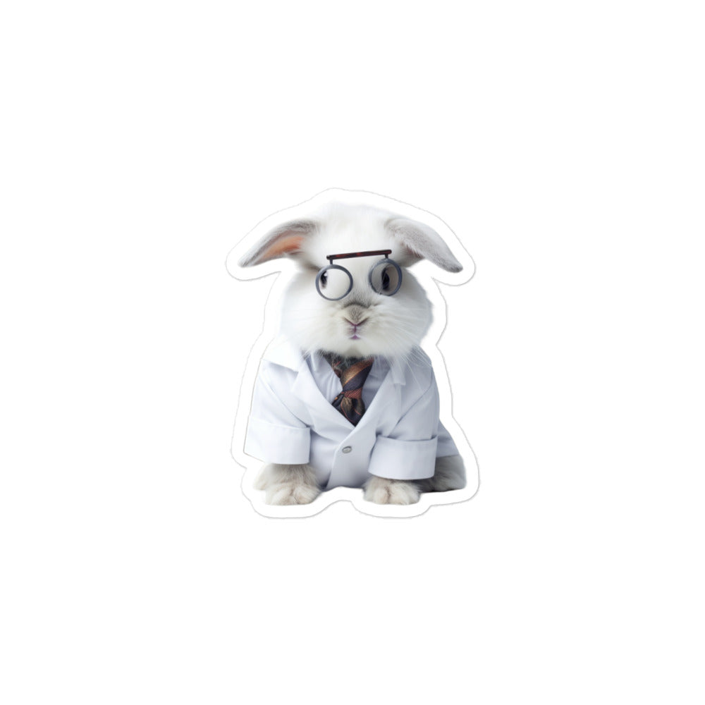 Mini Satin Compassionate Doctor Bunny Sticker - Stickerfy.ai