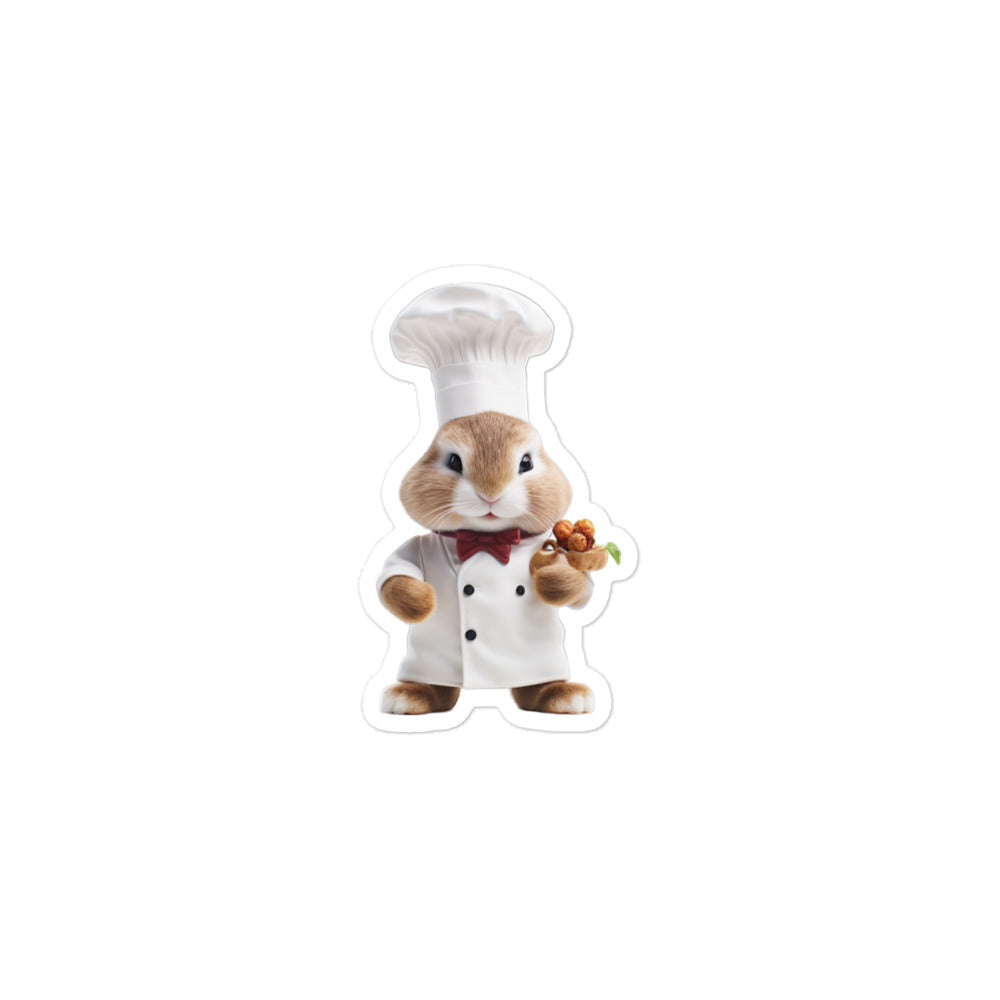 Mini Satin Chef Bunny Sticker - Stickerfy.ai