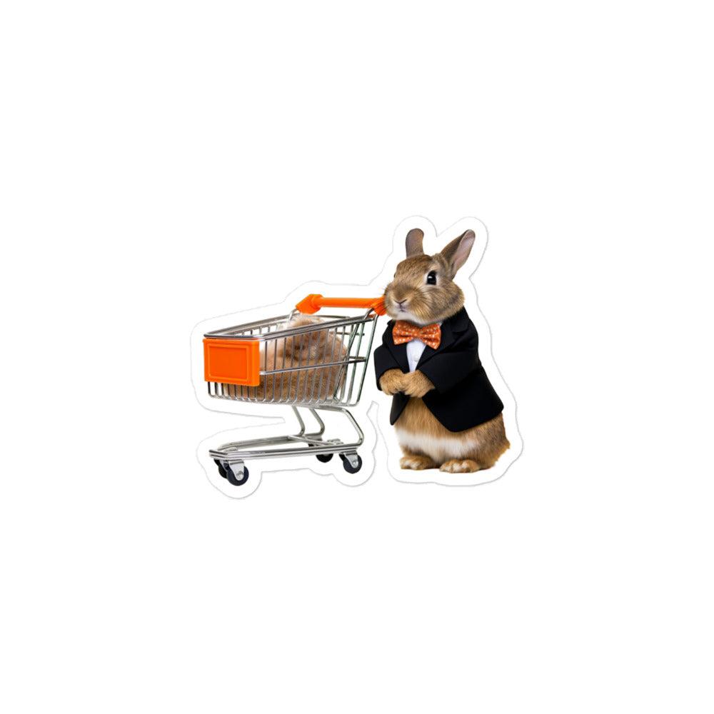 Netherland Dwarf Persuasive Sales Bunny Sticker - Stickerfy.ai