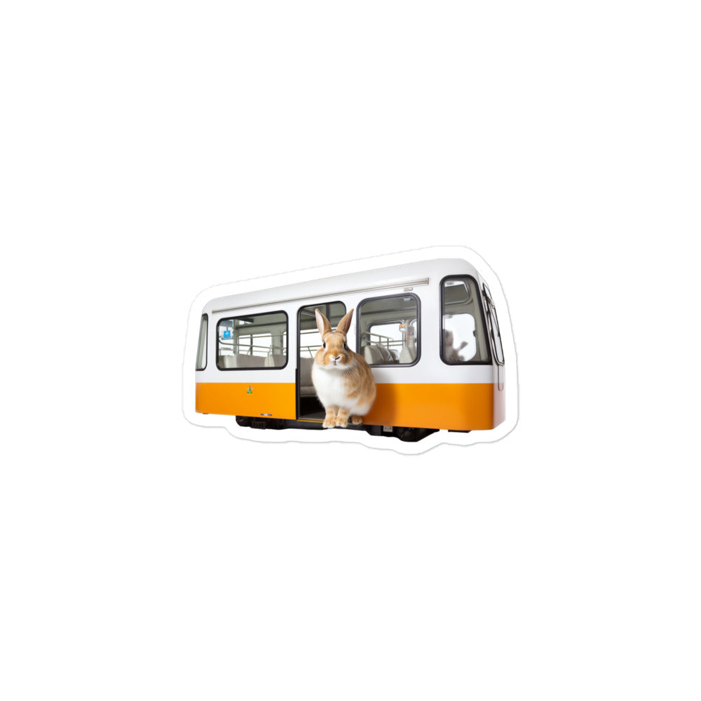 Netherland Dwarf Transit Operator Bunny Sticker - Stickerfy.ai