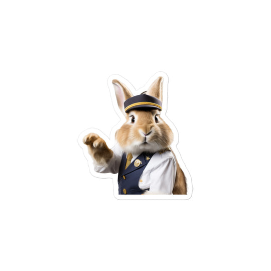 Netherland Dwarf Transit Operator Bunny Sticker - Stickerfy.ai