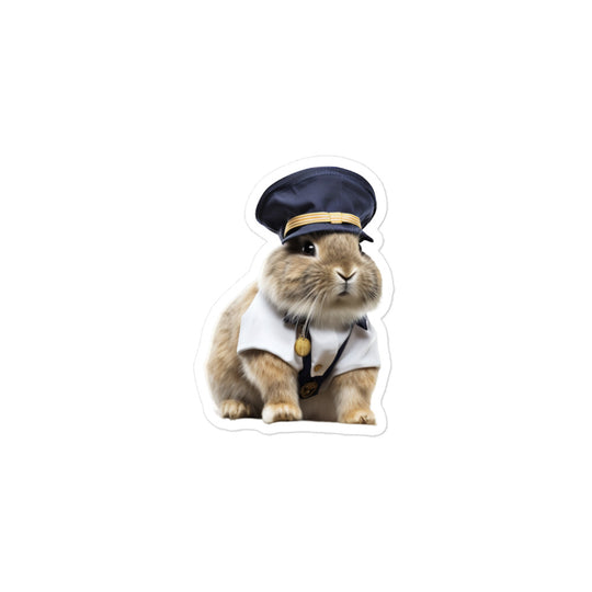 Netherland Dwarf Transit Operator Bunny Sticker - Stickerfy.ai