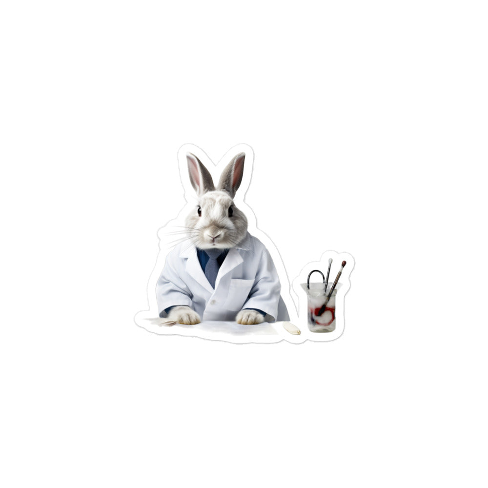 Netherland Dwarf Compassionate Doctor Bunny Sticker - Stickerfy.ai