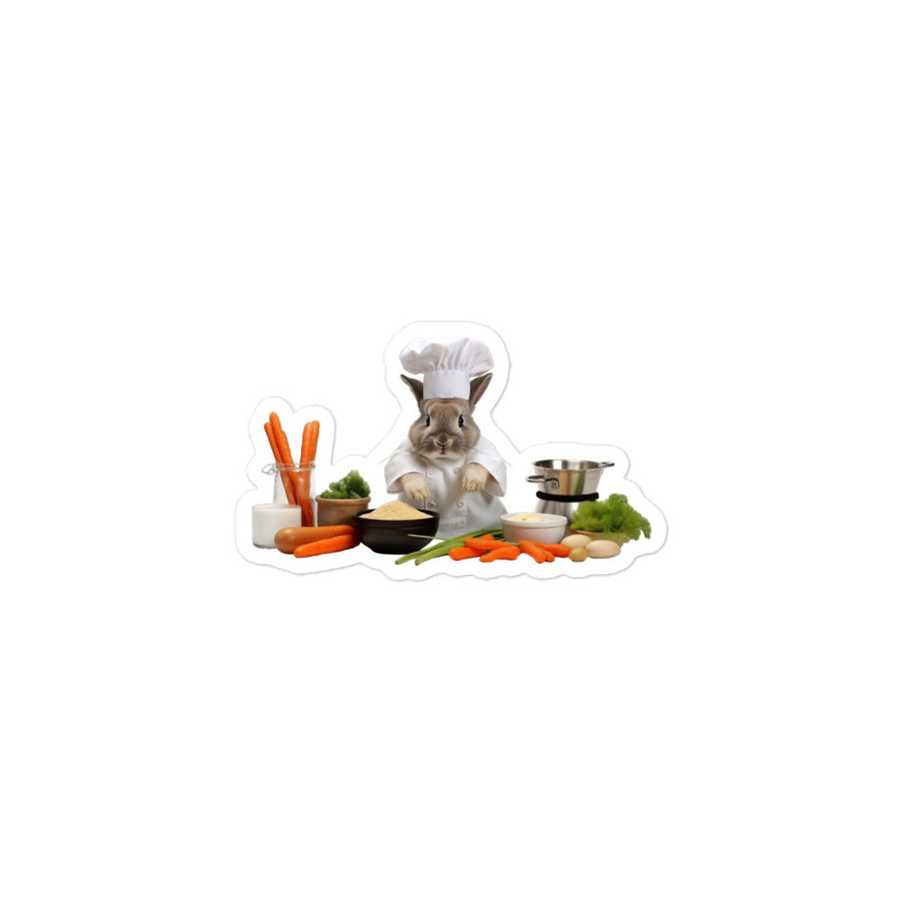 Netherland Dwarf Chef Bunny Sticker - Stickerfy.ai