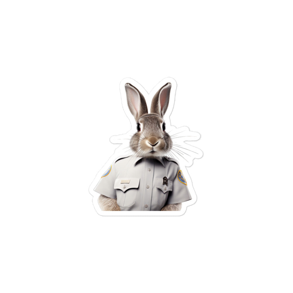 New Zealand Security Officer Bunny Sticker - Stickerfy.ai