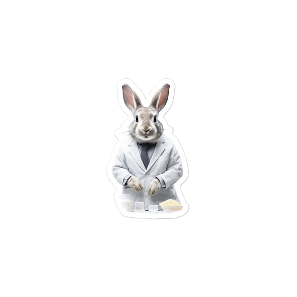 New Zealand Knowledgeable Pharmacist Bunny Sticker - Stickerfy.ai