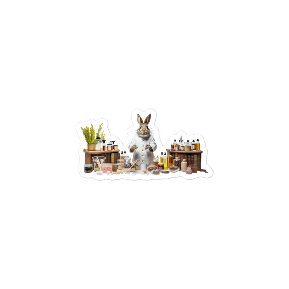 New Zealand Knowledgeable Pharmacist Bunny Sticker - Stickerfy.ai