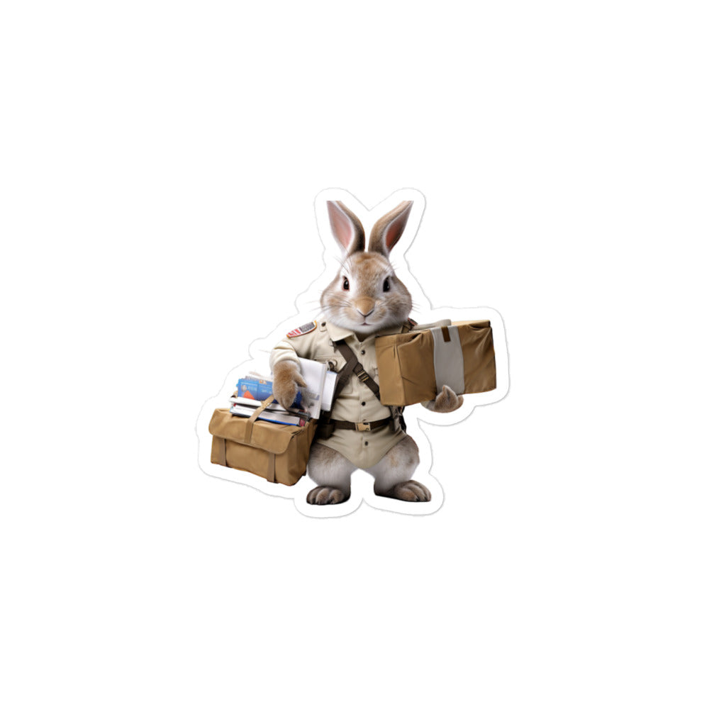 New Zealand Mail Carrier Bunny Sticker - Stickerfy.ai