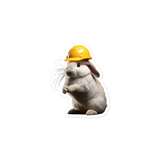 New Zealand Contractor Bunny Sticker - Stickerfy.ai