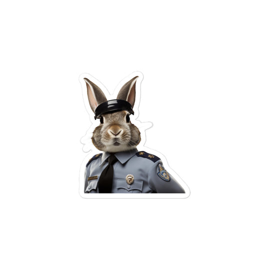 Rhinelander Security Officer Bunny Sticker - Stickerfy.ai