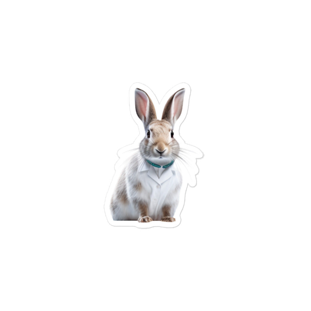 Rhinelander Knowledgeable Pharmacist Bunny Sticker - Stickerfy.ai