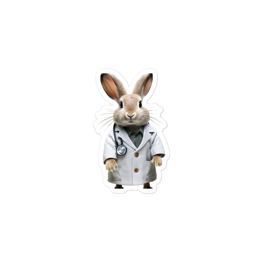 Rhinelander Compassionate Doctor Bunny Sticker - Stickerfy.ai