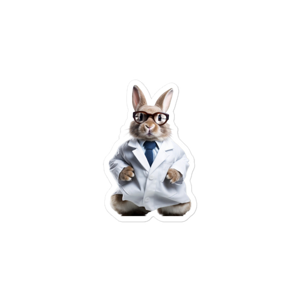 Rhinelander Compassionate Doctor Bunny Sticker - Stickerfy.ai