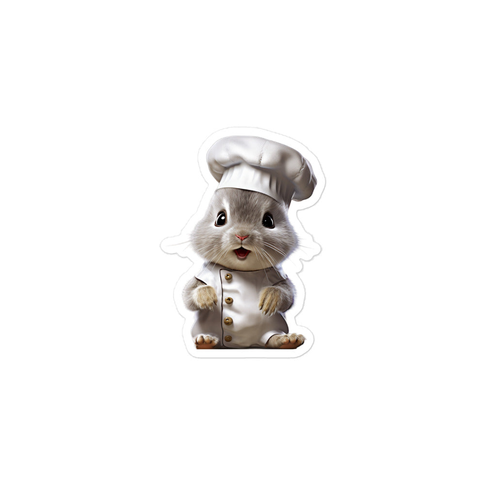 Silver Marten Chef Bunny Sticker - Stickerfy.ai