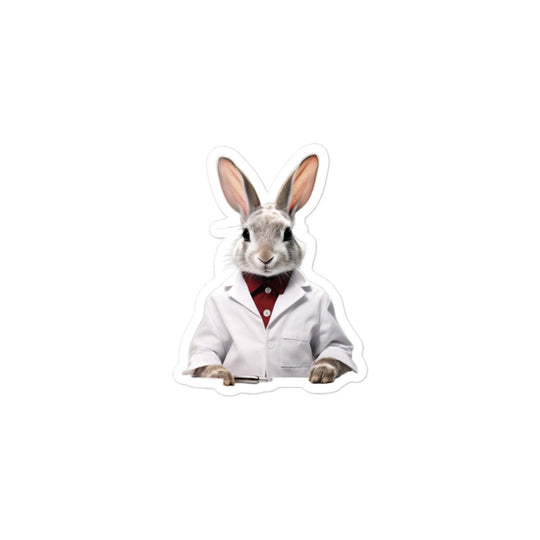 Polish Knowledgeable Pharmacist Bunny Sticker - Stickerfy.ai