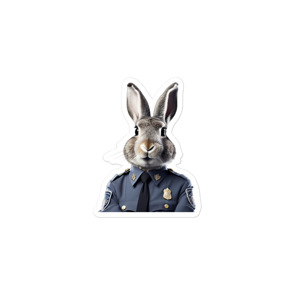 Thrianta Security Officer Bunny Sticker - Stickerfy.ai