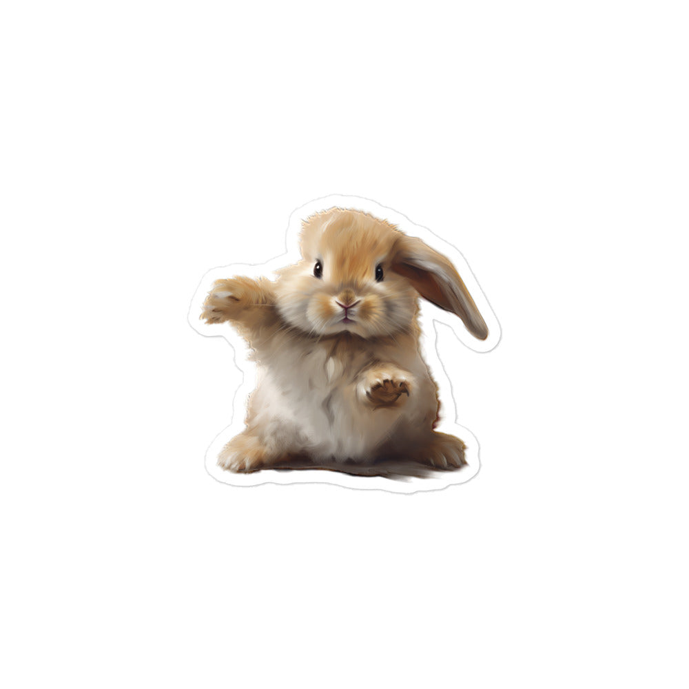 Mini Lop Bunny Sticker - Stickerfy.ai