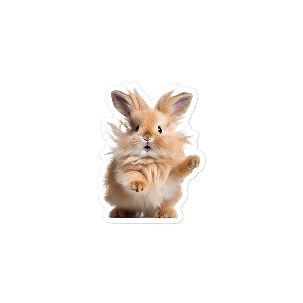 Lionhead Bunny Sticker - Stickerfy.ai