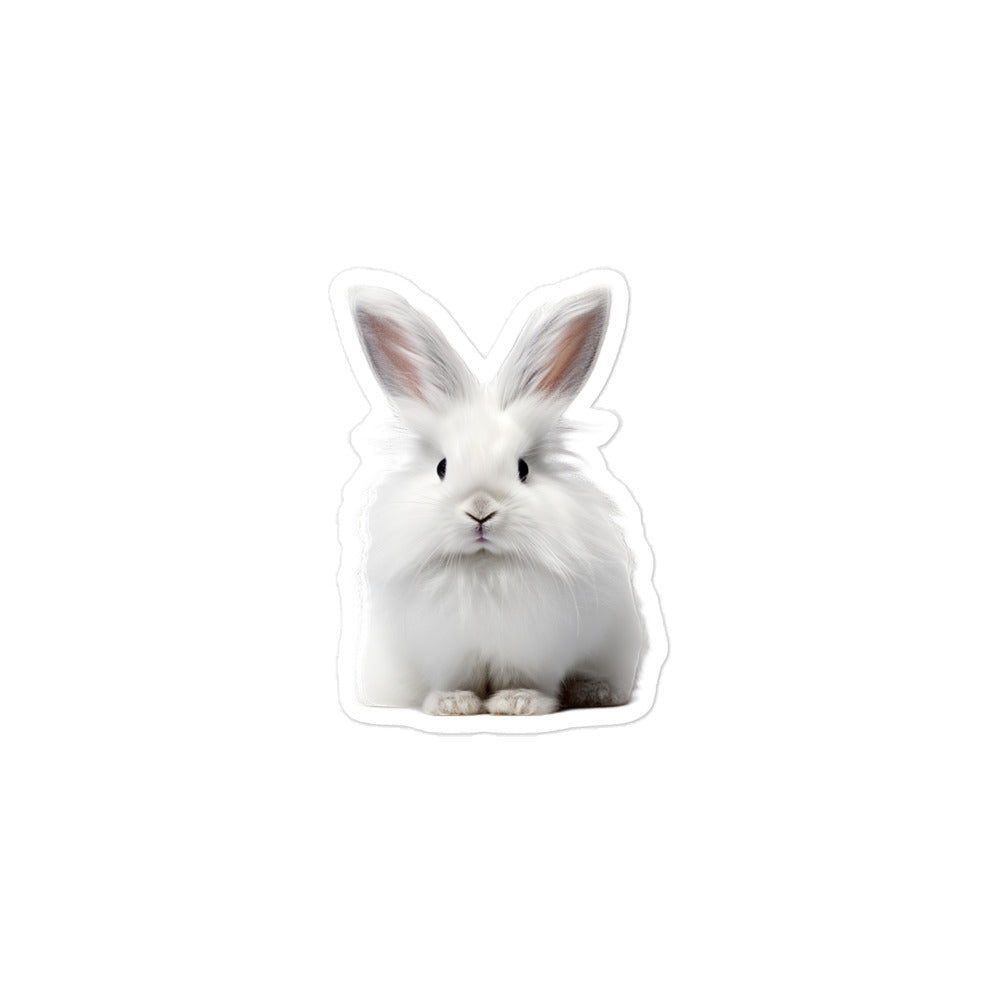 French Angora Bunny Sticker - Stickerfy.ai