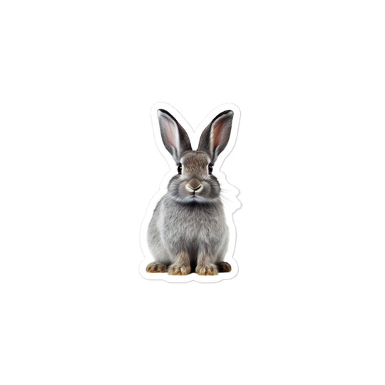 Silver Fox Bunny Sticker - Stickerfy.ai