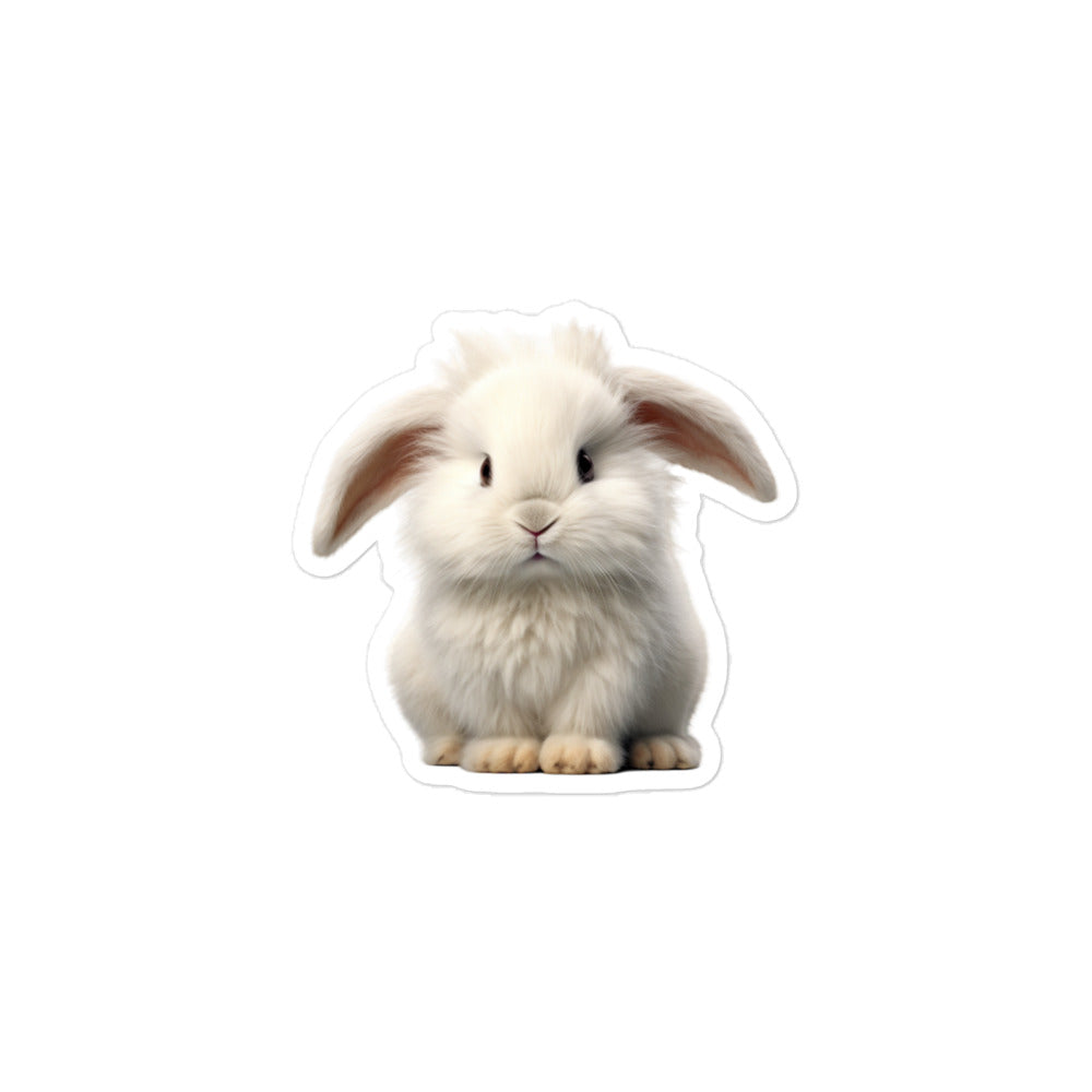 Satin Angora Bunny Sticker - Stickerfy.ai