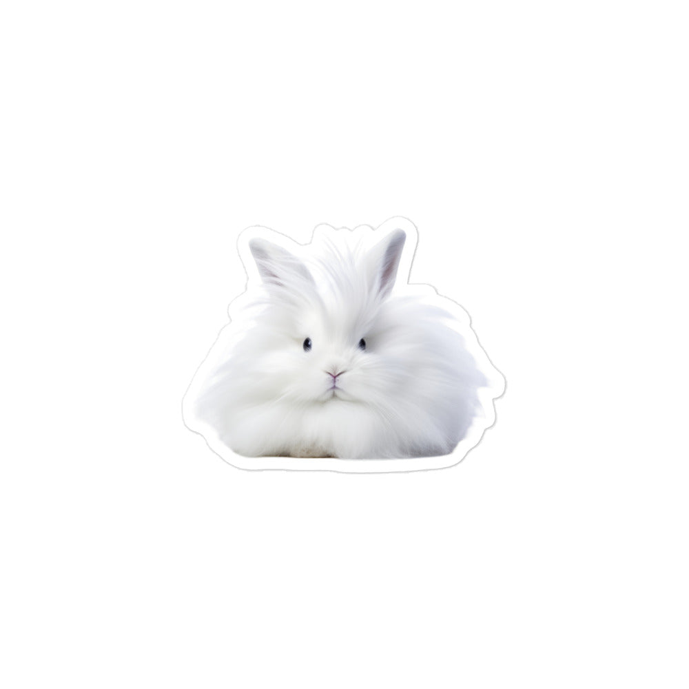 Satin Angora Bunny Sticker - Stickerfy.ai