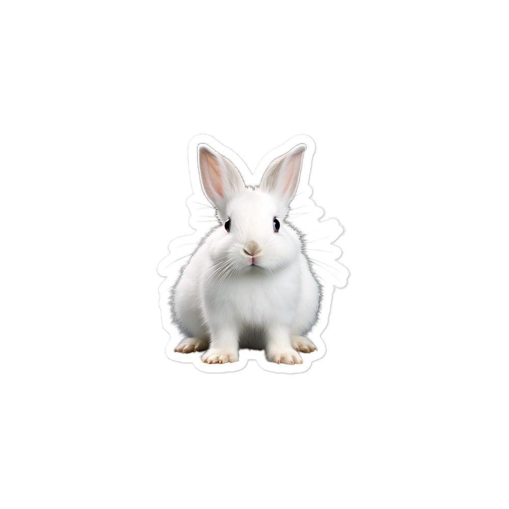 Florida White Bunny Sticker - Stickerfy.ai