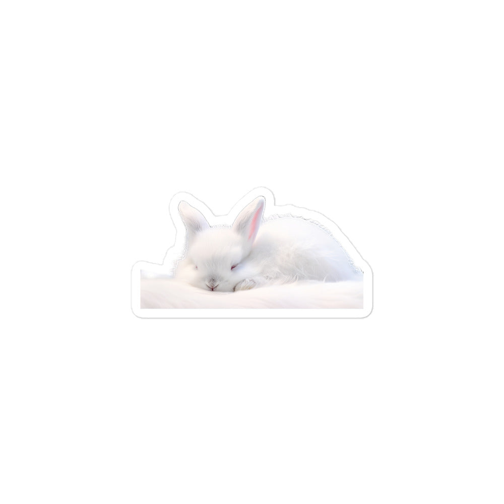 Florida White Bunny Sticker - Stickerfy.ai