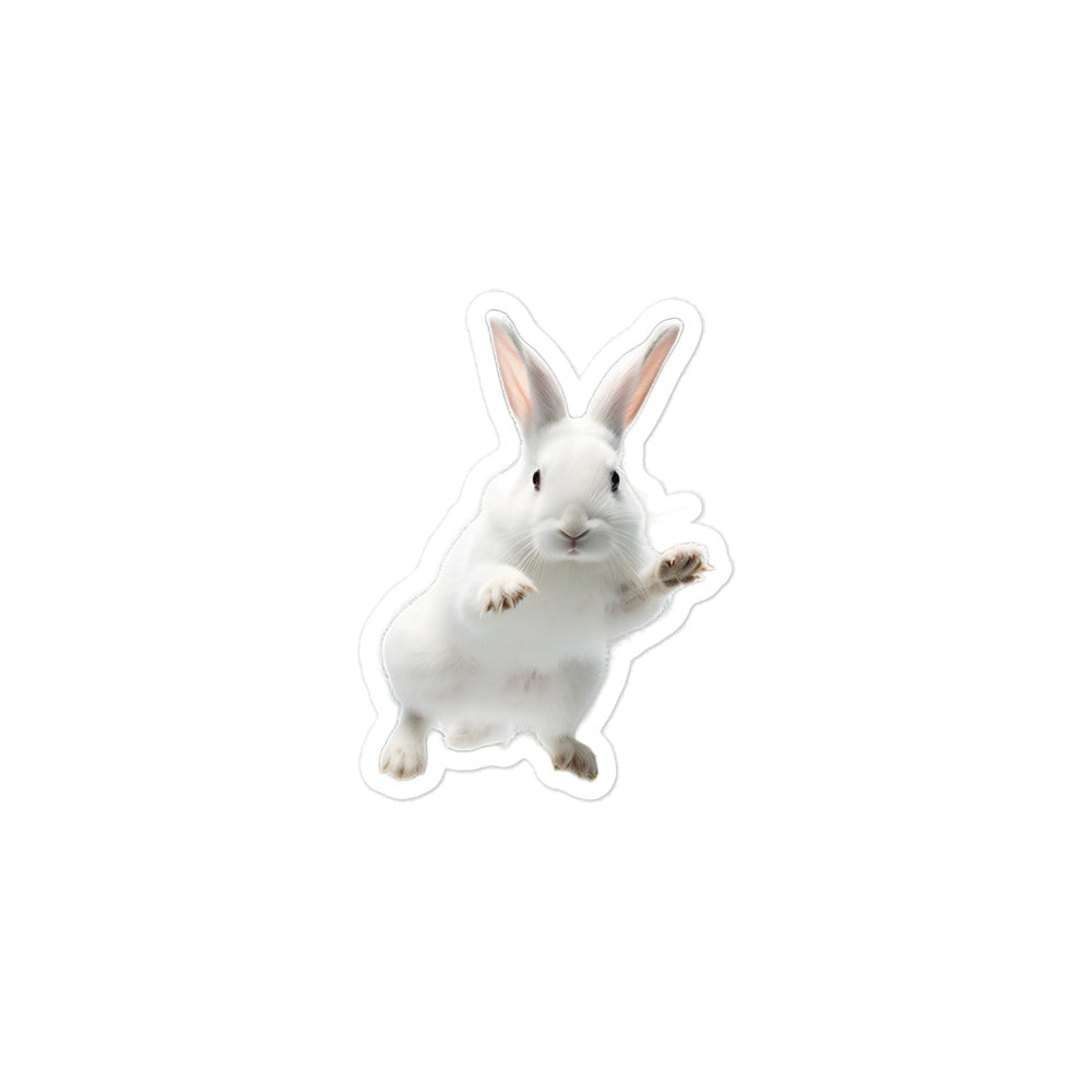 Florida White Bunny Sticker - Stickerfy.ai