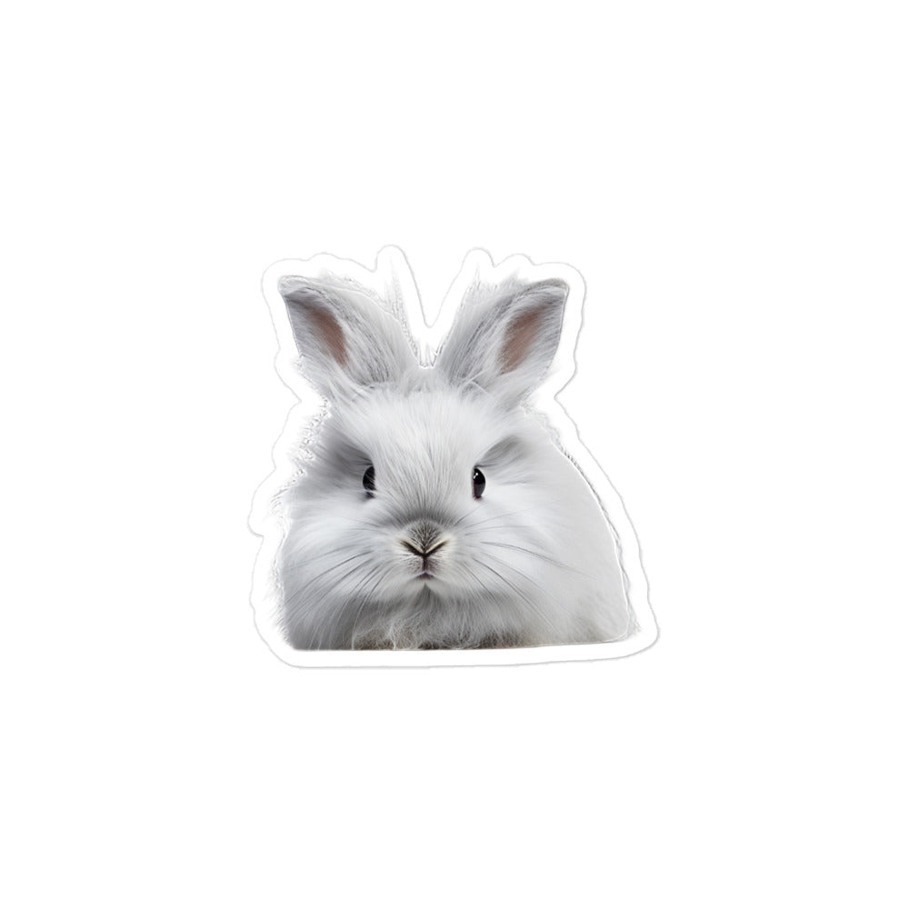 French Angora Bunny Sticker - Stickerfy.ai