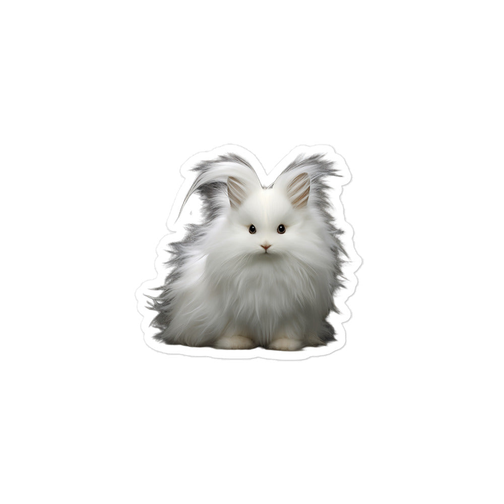 French Angora Bunny Sticker - Stickerfy.ai