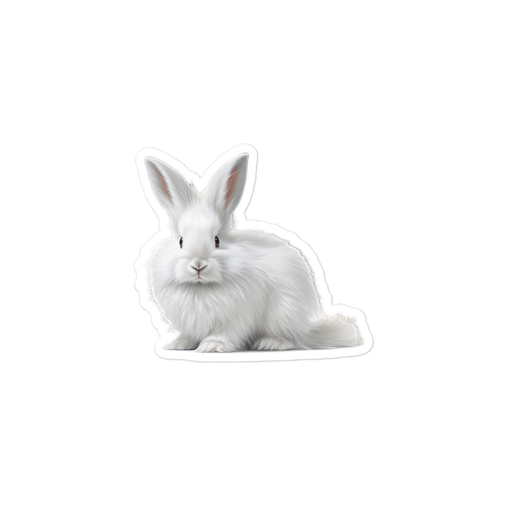 Satin Angora Bunny Sticker - Stickerfy.ai