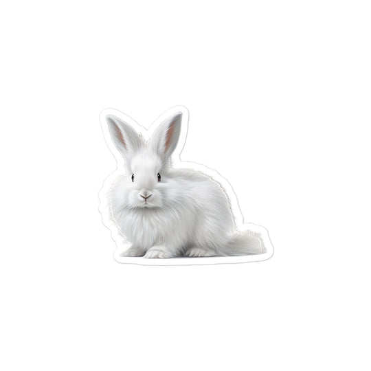 Satin Angora Bunny Sticker - Stickerfy.ai