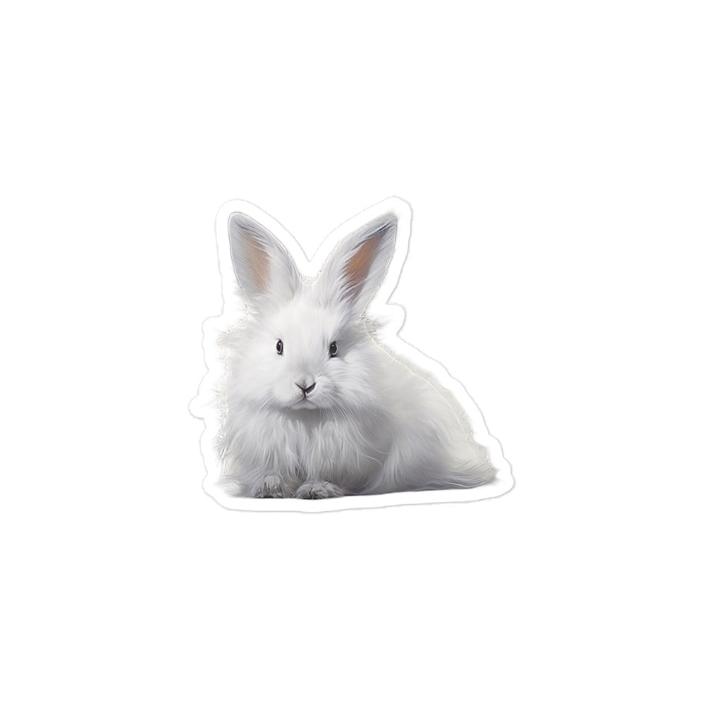 Satin Angora Bunny Sticker - Stickerfy.ai