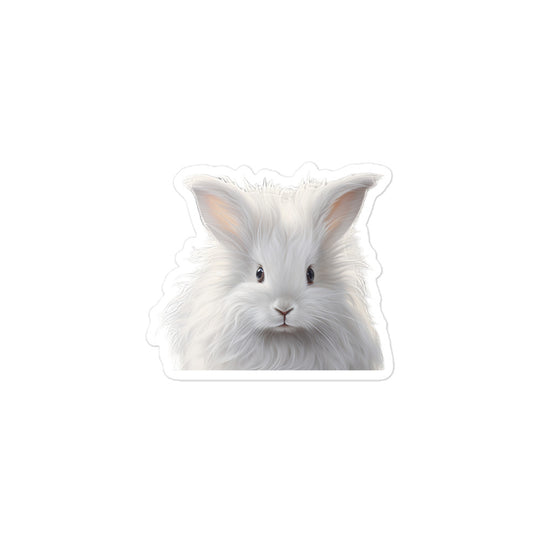 Satin Angora Bunny Sticker - Stickerfy.ai