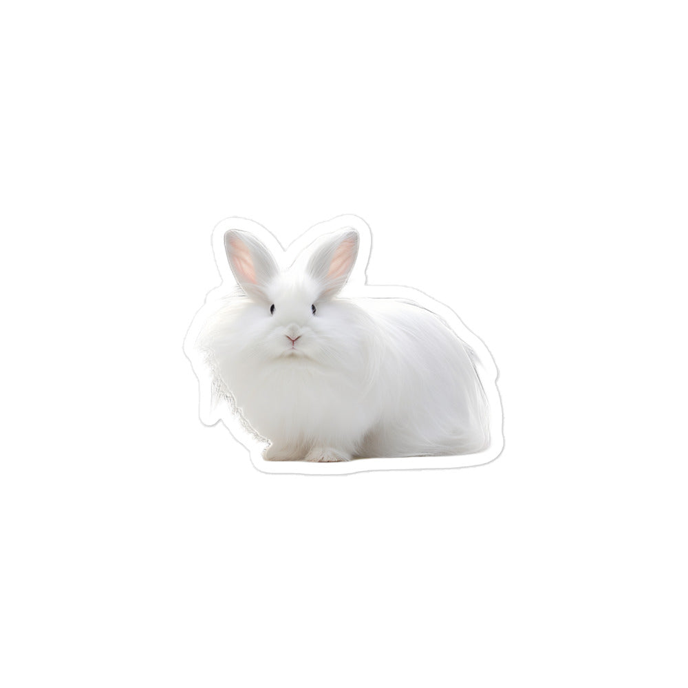 Satin Angora Bunny Sticker - Stickerfy.ai