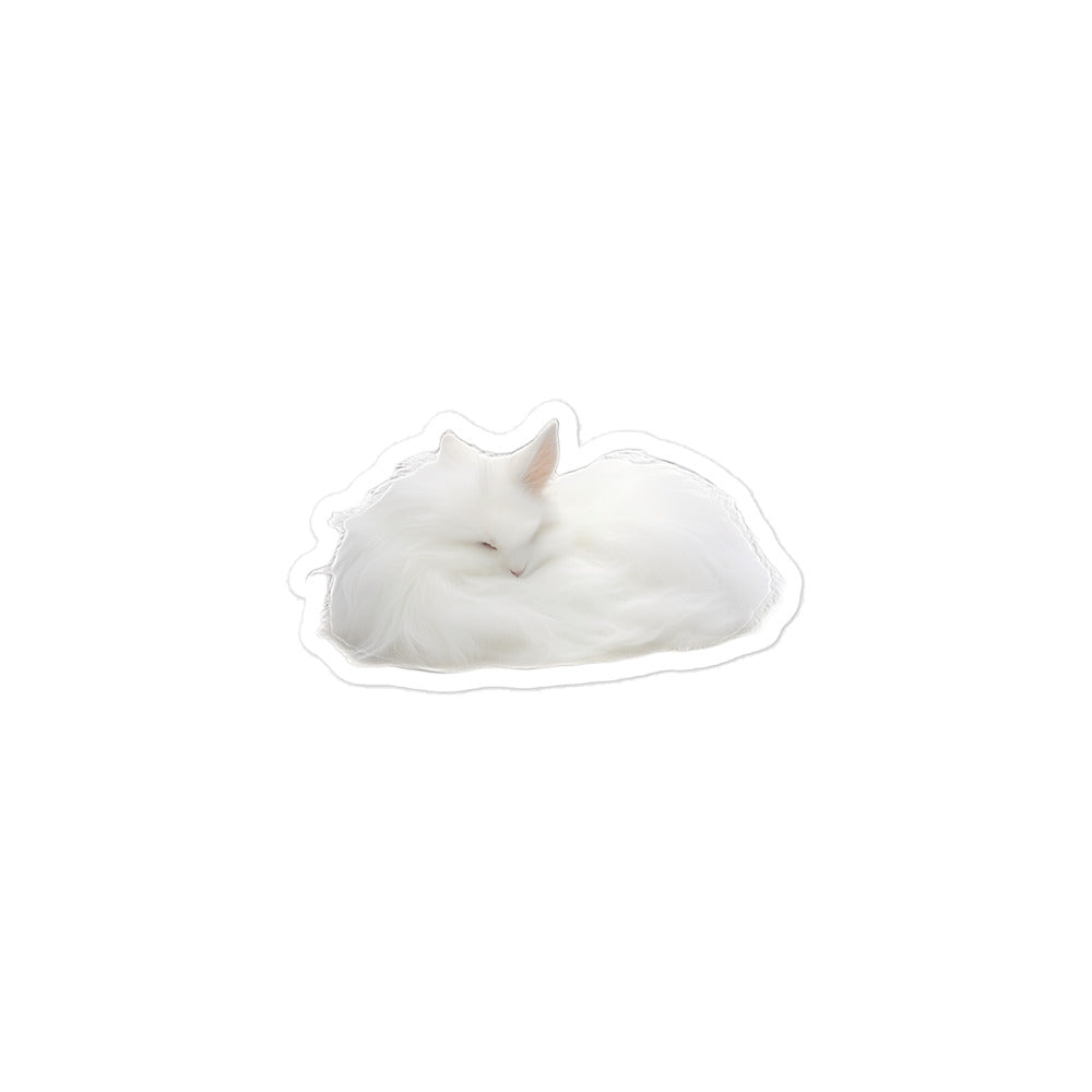 Satin Angora Bunny Sticker - Stickerfy.ai