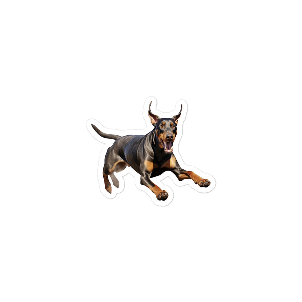 Doberman Sticker - Stickerfy.ai