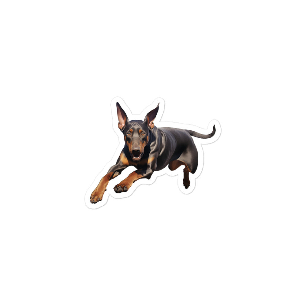 Doberman Sticker - Stickerfy.ai