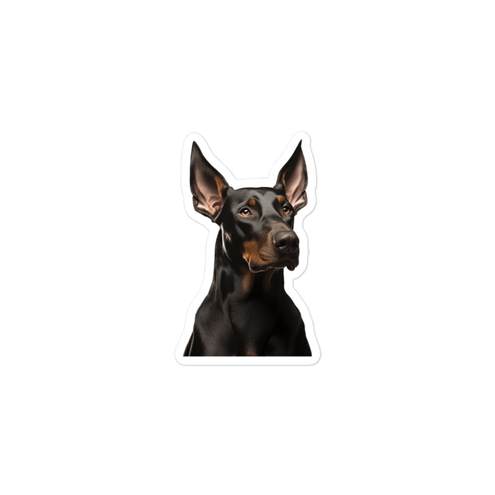Doberman Sticker - Stickerfy.ai