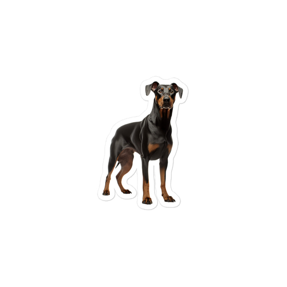 Doberman Sticker - Stickerfy.ai