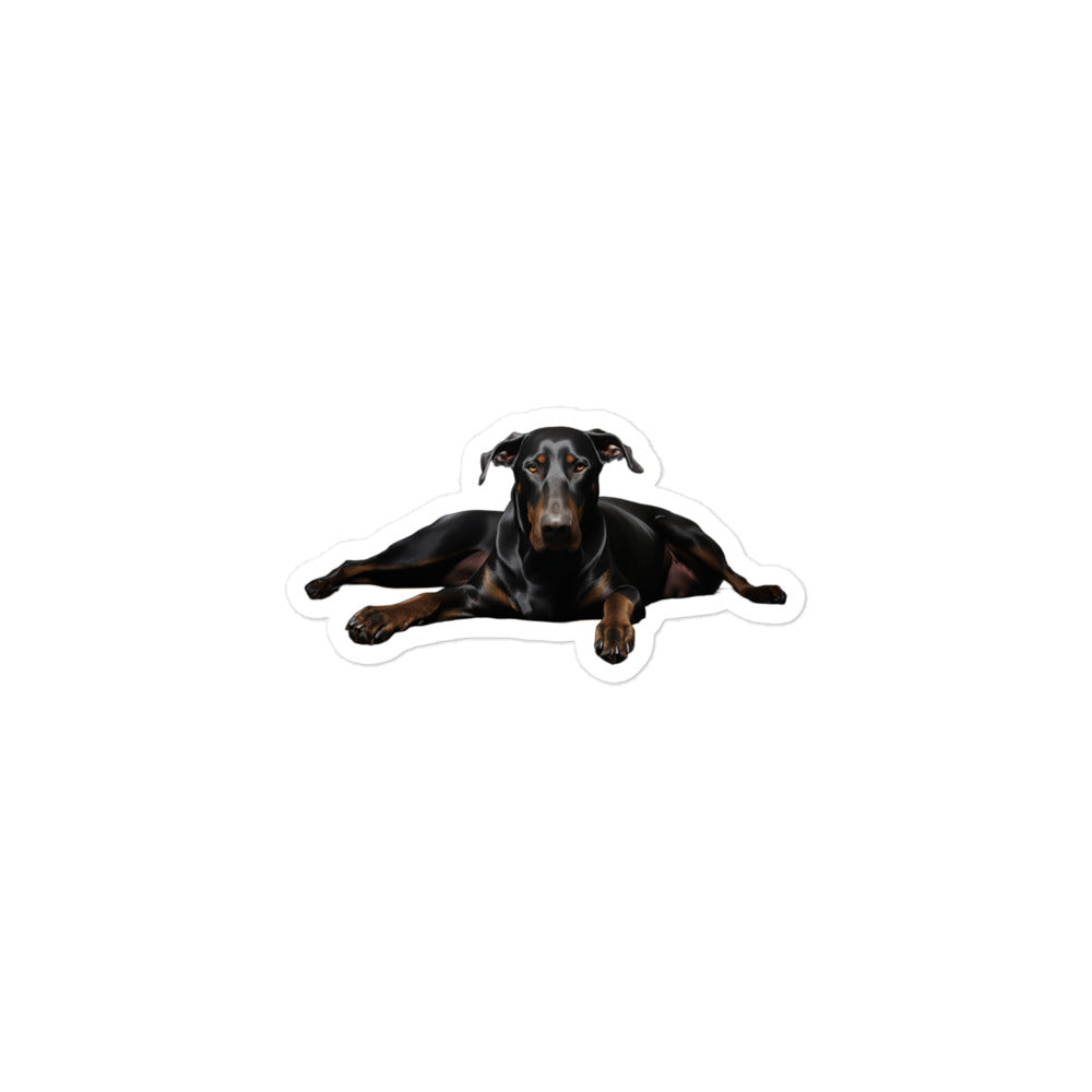 Doberman Sticker - Stickerfy.ai